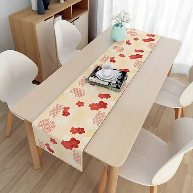 2024 New Year Table Runner Tablecloth New Dragon Year Table Runner TV Cabinet Tablecloth Linen Coffee Table Holiday Gift Decorative Cloth