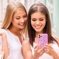 thumbnail image 7 of Cute Protective Phone Cover Case For Apple iPhone 11 Pro Case with [Tempered Glass Screen Protector] Girls Women Dual Layer Heavy Duty - Glitter Hot Pink, 7 of 7