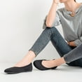 thumbnail image 5 of Ataiwee Women's Wide Width Flat Shoes，Plus Size Round Toe Slip on Wide Ballet Shoes., 5 of 8
