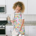 thumbnail image 4 of Pioneer Flower Floral Print Pattern Kids Aprons for Girls and Boys,Adjustable Neck Strap Toddler Aprons for Kids Cooking Baking, 4 of 7