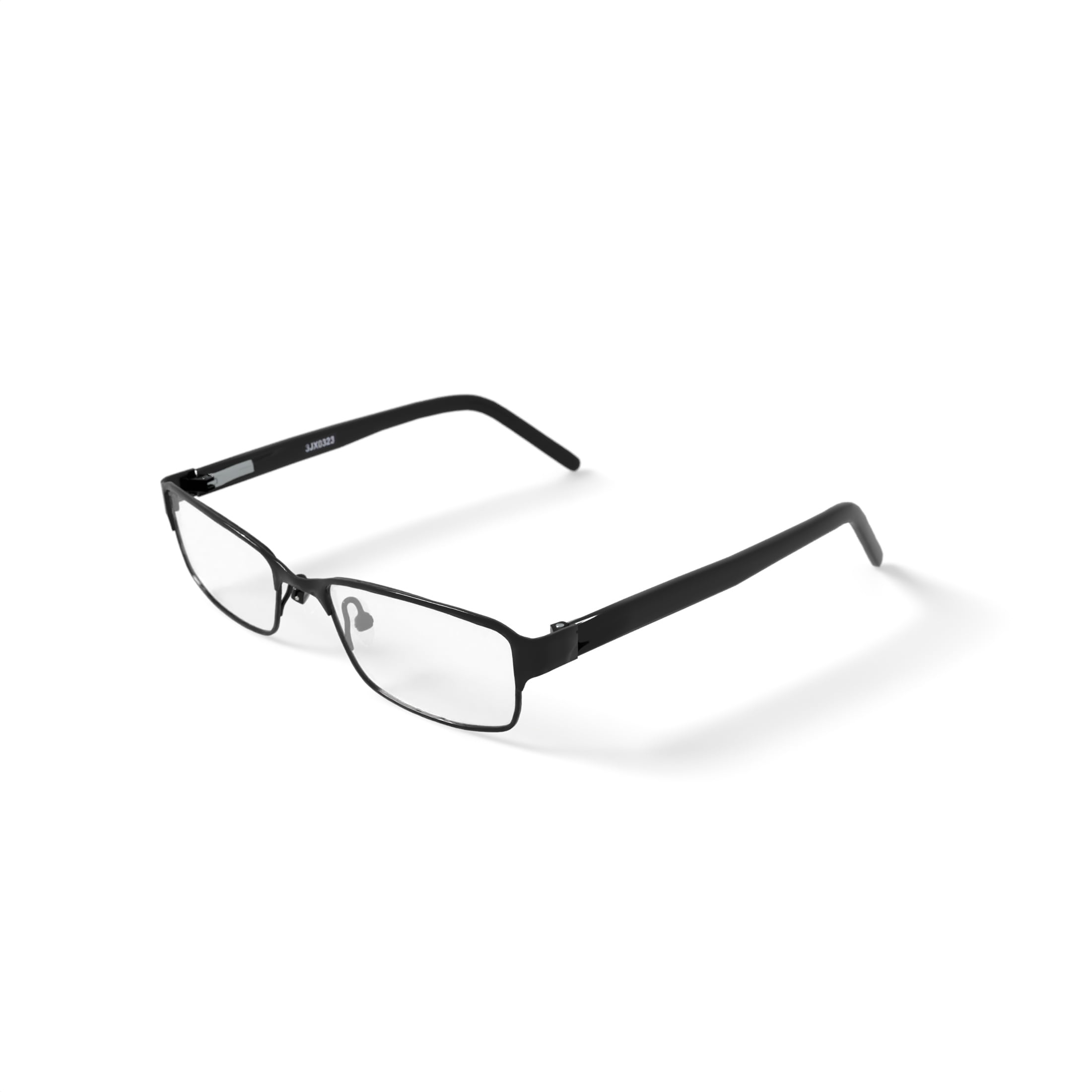 Contour Men's FM11018 Rectangular Prescription Eyeglasses with Case, Satin Black