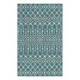 thumbnail image 3 of Unique Loom Outdoor Trellis Collection Area Rug - Tribal Trellis (3' 1" x 5' 3" Rectangle Teal/Ivory), 3 of 7