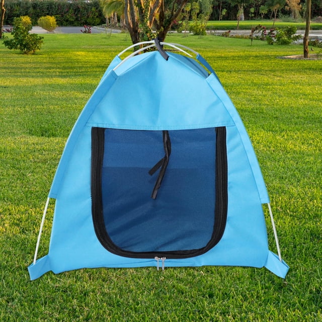 Cat Tent Fence Playground Portable for Kennel Dogs Small Animals blue