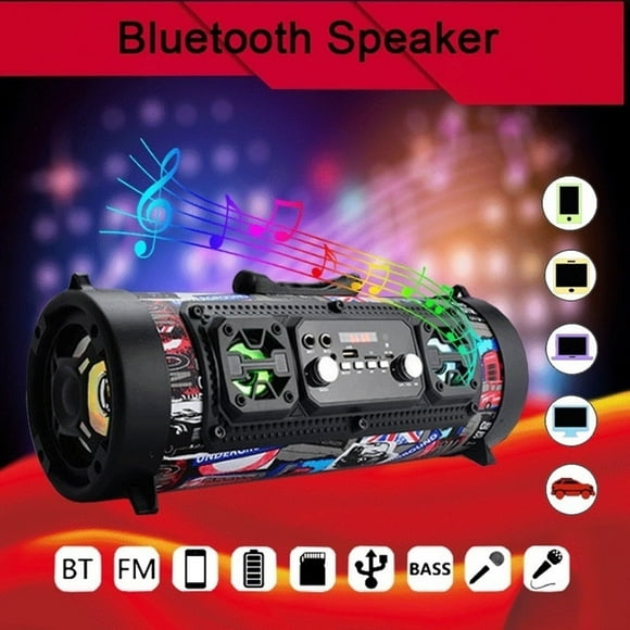 M17 Outdoor Portable Stereo Wireless Bluetooth-compatible Speaker Subwoofers Speakerphones Red