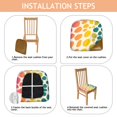 thumbnail image 4 of Colorful Spots Pattern Seat Covers for Dining Room Chairs Set Of 4,Stretch Printed Washable Chair Seat Cover with Elastic Ties and Button,Removable Waterproof Couch Cushion Covers, 4 of 6