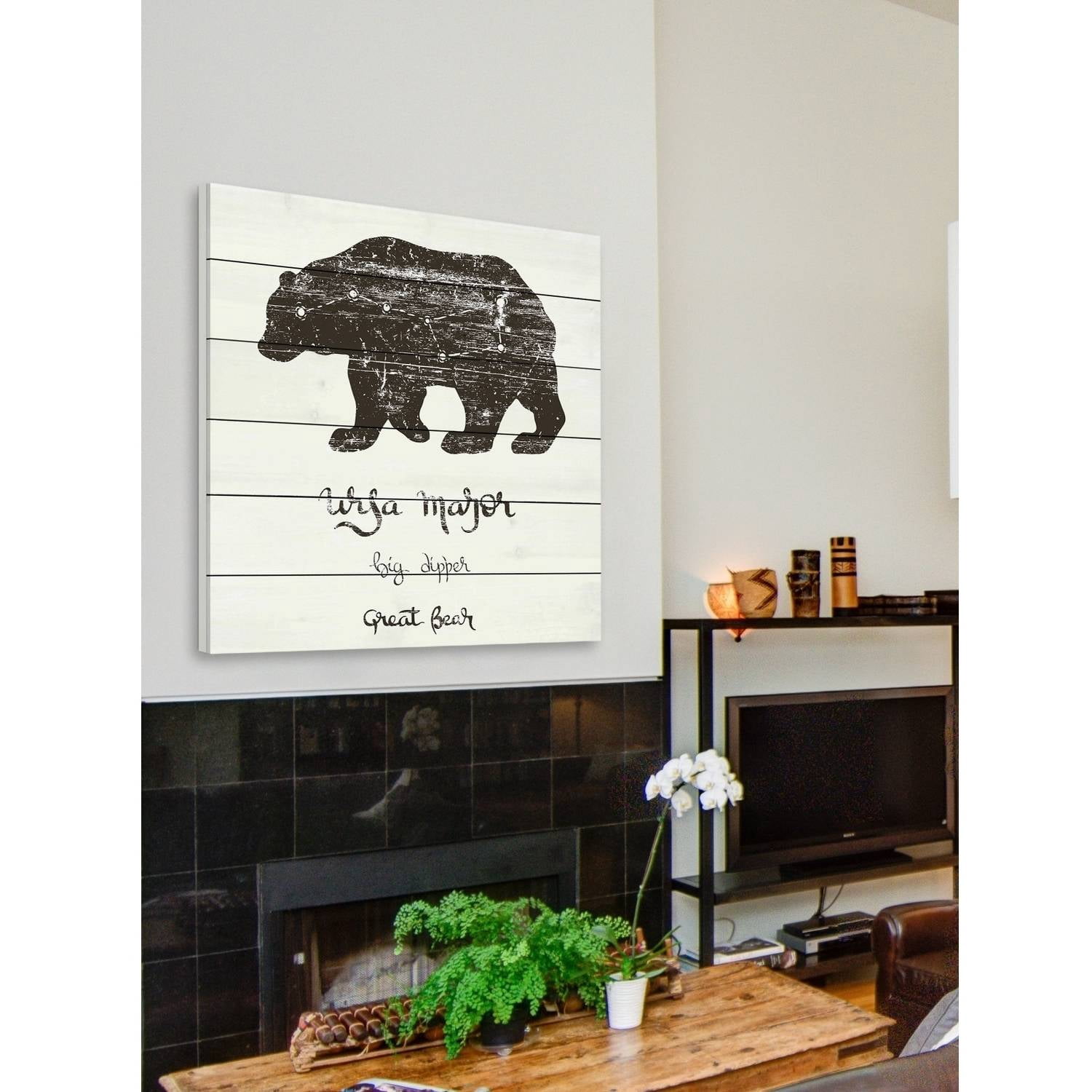 Ursa Major Painting Print on White Wood