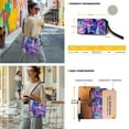 thumbnail image 2 of ZUXONGSY Wolf Peony Flower Galaxy Print Casual Top-Handle Handbags with Purse for Women, Fashion Crossbody Hobo Bag with Wallet Set for Daily Use Travel, 2 of 4