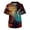 75#Green, variant on Men's Nursing Scrubs Short Sleeve Tie Dye V Neck Scrub Shirt Medical Work Uniform with Pocket Scrub Tops for Men Purple L