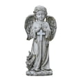 thumbnail image 2 of Estatua de ángel de resina con energía solar para jardín, decoración de cementerio, adorno de césped, regalos de jardinería, peso ligero, altura 30 cm, 2 of 8