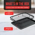 thumbnail image 2 of Bakken Swiss Crisper Tray - 2-Piece Set – Gray Marble, Non-Stick Basket Design for Healthier Cooking in Regular Ovens - Achieve Perfectly Crispy Chips, Bacon and More, 2 of 8