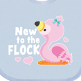 thumbnail image 4 of Inktastic New to the Flock Cute Baby Flamingo Boys or Girls Baby Bib, 4 of 4