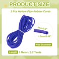 thumbnail image 2 of Uxcell Hollow Pipe Rubber Cord, Hollow Tube Silicone Tubing Spool for DIY Jewelry Making Knitting Beading Craft Blue, 2 of 7
