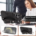 thumbnail image 4 of SaniMore Case for Samsung Galaxy S23 FE, PU Leather Durable [Back Card Slots] Wristlet Kickstand Buckle Protective Bumper Cover Shockproof Anti-fall/Anti-scratch for Ladies, Black, 4 of 10