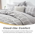 thumbnail image 6 of Davulos Twin Comforter Set Grey,5 Pieces Bed in a Bag Geometric Bed Sets Luxury Stripe Bedding Set with Comforters,Sheets,Pillowcases & Shams, 6 of 9