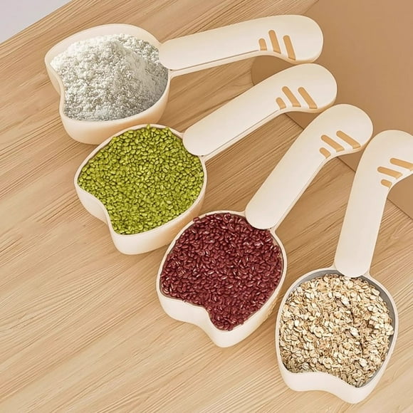 Rice Measuring Cup with Storage Bag Clip for Kitchen OrganizationCompact Measuring Tool for Cooking Rice and Pet Dry Food Storage