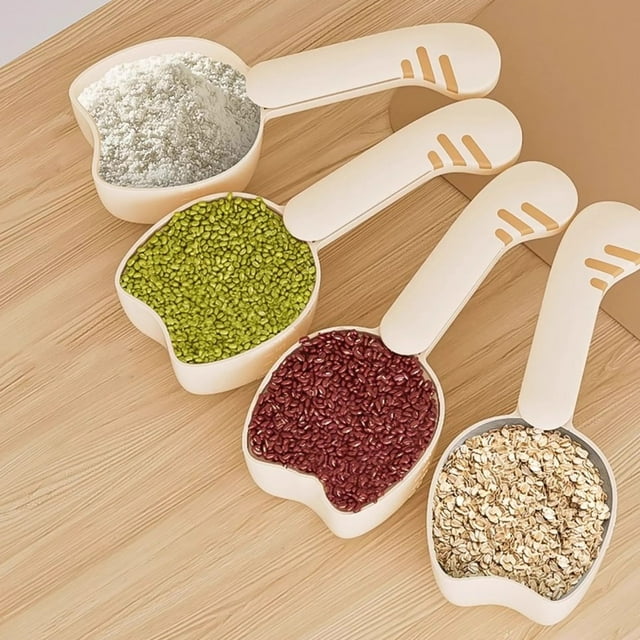Outil de Mesure du Riz avec Pince à Sac pour le Rangement de Cuisine et l'Organisation de la Cuisson du Riz/ Accessoire de Rangement pour Aliments Secs pour Animaux