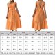 thumbnail image 2 of Vestido Vestido ceñido al cuerpo para mujer Traje de vacaciones de color sólido con botones y dobladillo con volantes sin espalda Ygjytge Naranja T M para Mujer, 2 of 8