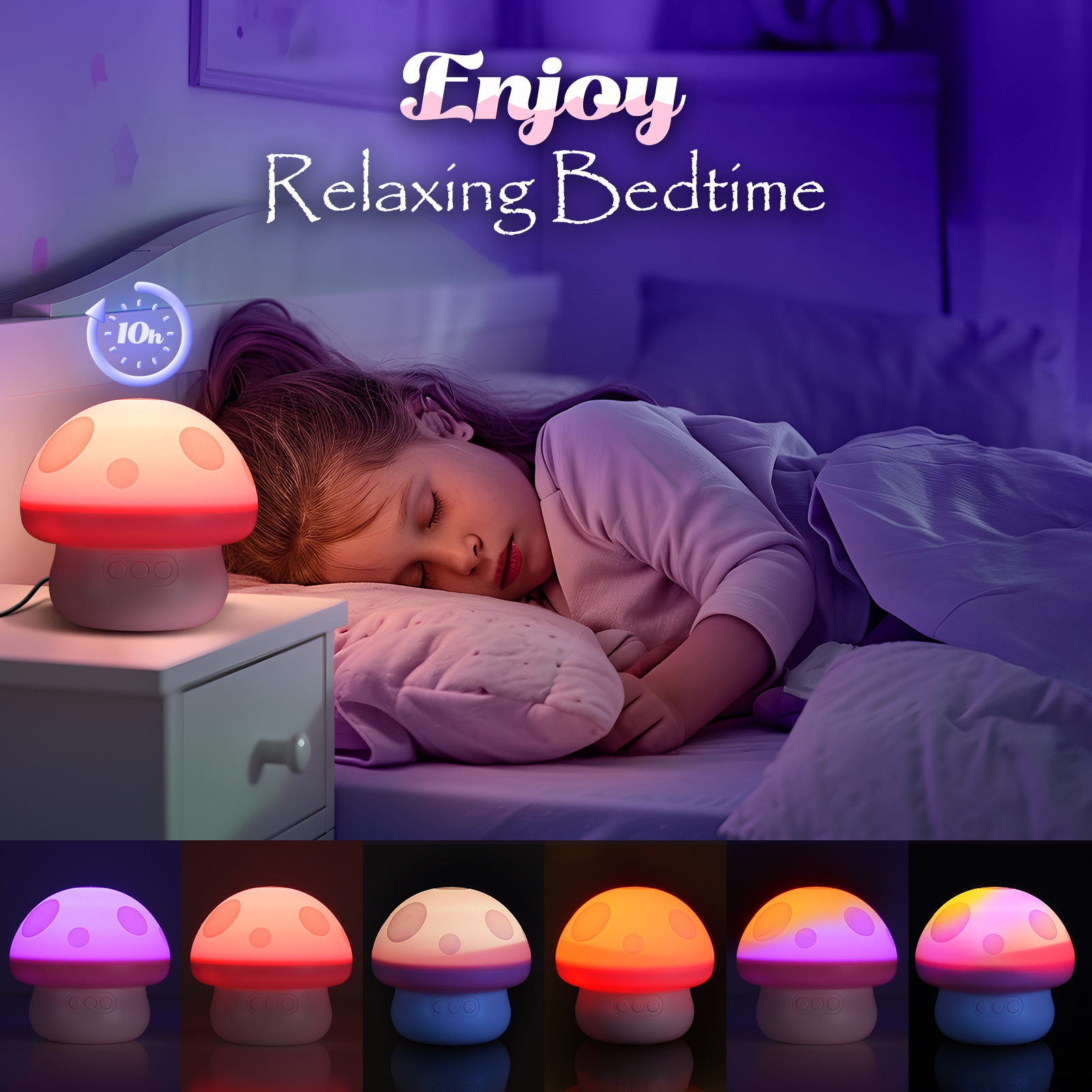 ATOPDREAM Mushroom Star Projector Night Light for Kids photo 6