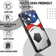 thumbnail image 2 of DALUX MetKase Hybrid Slim Phone Case Cover Compatible with OnePlus Nord N30 5G (2023) - Soccer Ball US Flag, 2 of 3