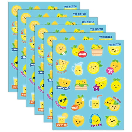 Teacher Created Resources Lemon Smelly Stickers 120 Per Pack 6 Packs