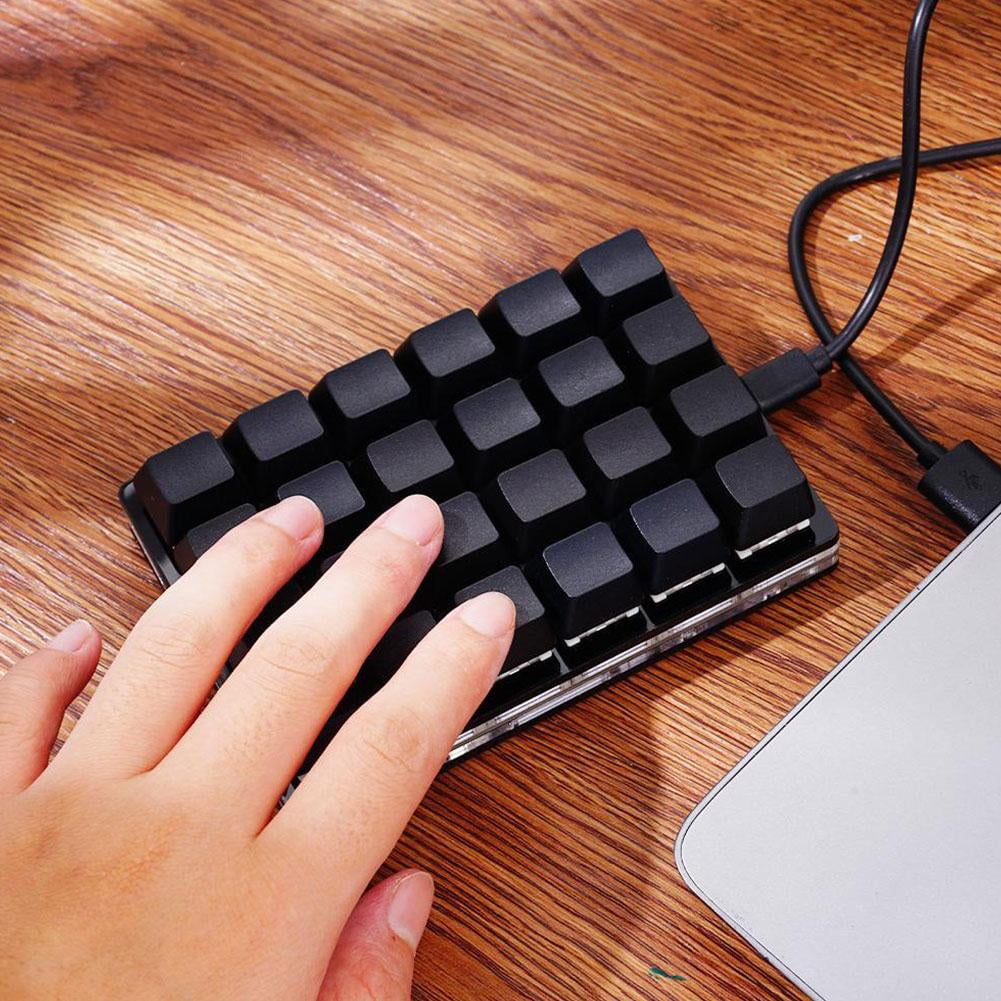 Mini Mechanical Keyboard, Hot-Swappable with 24 Keys, Programmable, Gaming & Office