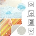 thumbnail image 6 of Coolnut Colorful Striped Stars Toilet Rugs U-Shaped Absorbent Non-Slip Bath Rug Soft Polyester Fiber Machine Washable Bathroom Mats 24x16 Inches Home Decor, 6 of 7