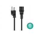 thumbnail image 2 of Monoprice 3-Prong Power Cord - 2 Feet - Black | NEMA 5-15P to IEC 60320 C13, 18AWG, 10A/1250W, 125V, Works With Most PCs, Monitors, Scanners, and Printers, 2 of 6