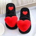 thumbnail image 4 of VerPetridure Valentine's Day Women's Flat Sandals Fuzzy Slippers Love Plush Cozy Furry Slides Soft Warm House Slippers, 4 of 4