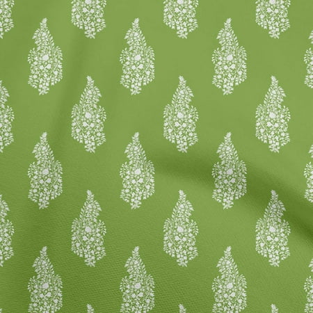 oneOone Cotton Poplin Green Fabric Block Sewing Fabric By The Yard Printed Diy Clothing Sewing Supplies 42 Inch Wide-6E