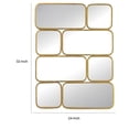 thumbnail image 5 of 32 Inch Luxury Wall Decor Mirror, 8 Gold Finished Curved Metal Frames- Saltoro Sherpi, 5 of 5