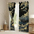 thumbnail image 3 of Feelyou Ocean Wave Blackout Curtains Set of 2 (52x84 Each), Japanese Window Curtains, 3 of 6