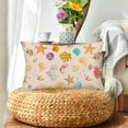 thumbnail image 4 of Colorful Summer Beach Throw Waist Pillow Cases Ocean Sea Starfish Conch Coral 12x20 Inch Pillow Covers Coastal Nautical Home Sofa Couch Decor Cushion Cover for Sofa Couch, 4 of 6