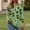 Orange, variant on St.Patrick's Day T-shirt Women - Irish Lucky Clover 3/4 Sleeve Shirt, Fashion Shamrock Green Shirt, Costume for St.Patrick's Day|Style ENavyS