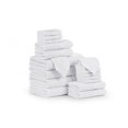 thumbnail image 1 of Juego de toallas de baño Ample Decor, 100% algodón, 18 unidades, color blanco, 1 of 7