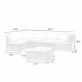 thumbnail image 6 of Lacoo 6 Pieces Outdoor Sectional Sofa Set PE Wicker Rattan Sectional Seating Group with Cushions Orange, 6 of 6