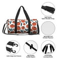 thumbnail image 6 of Xecao Hand Drawn Tomatoes print Round Travel Duffel Bag is a foldable gym bag with an inner pocket, perfect for travel sports, 6 of 8