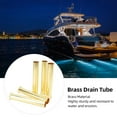 thumbnail image 3 of Brass Drain Tube Water Resistant Boat Plug Kit for Marine Environment Splash Well Live Well Bait Well, 3 of 7