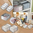 thumbnail image 3 of Ramiter Mesh Clothes Storage Box Trouser Compartment Storage Box Drawer Compartment Bag Storage Cubes with Lids, 3 of 5