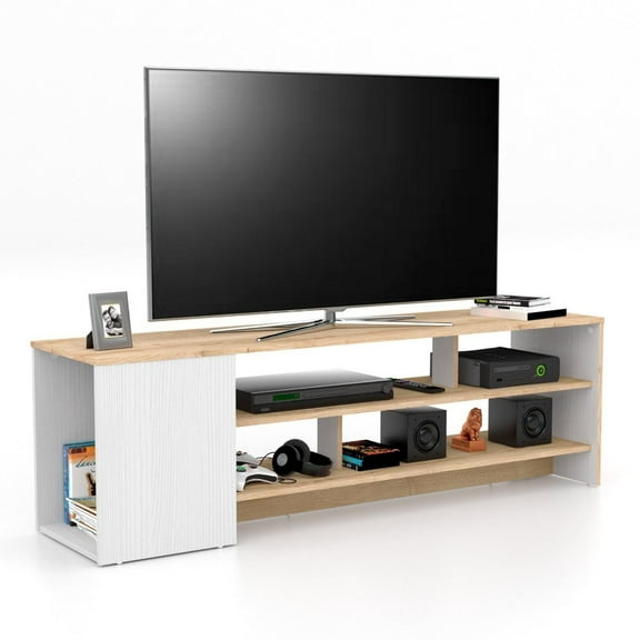 Mesa Para TV Flat Maderkit Color Duna/blanco beige