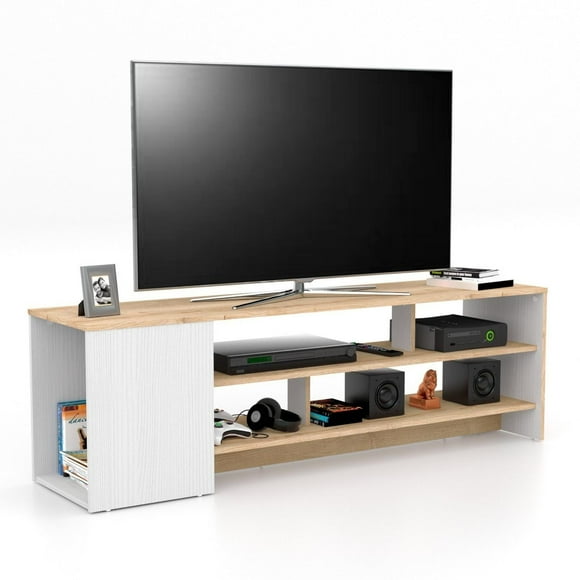 Mesa Para TV Flat Maderkit Color Duna/blanco beige