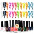 thumbnail image 1 of Set de esmaltes de uñas de mármol MIZHSE Macarons Colors, 12 unidades, 1 of 7