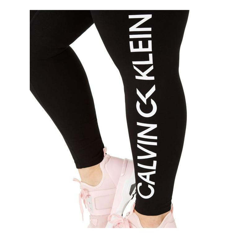 High 3X Plus Klein Womens Athletic Rise Leggings Performance Black Calvin
