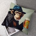 thumbnail image 7 of Animal Monkey Chimpanzee Drinking Pillowcase for Body Pillow Long Soft Throw Pillow Case Cover for Bed Couch, 7 of 7