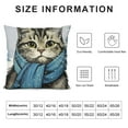 thumbnail image 5 of COMIO  Winter Lumbar Pillow Cover Hello Winter Cat Trees Deocorations Farmhouse Home Decorative White Cushion Case Decor for Sofa Couch, 5 of 5