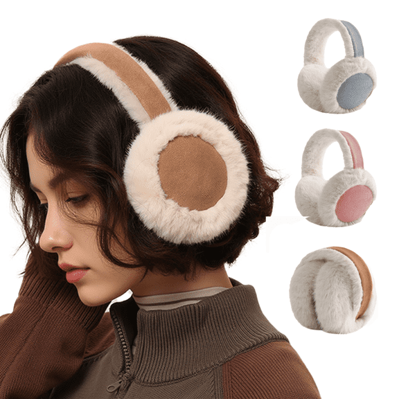 Yoyauz Winter Female Earmuffs Cold Weather Adjustable Fluffy Folding Earmuffs Cute Outdoor Earmuffs