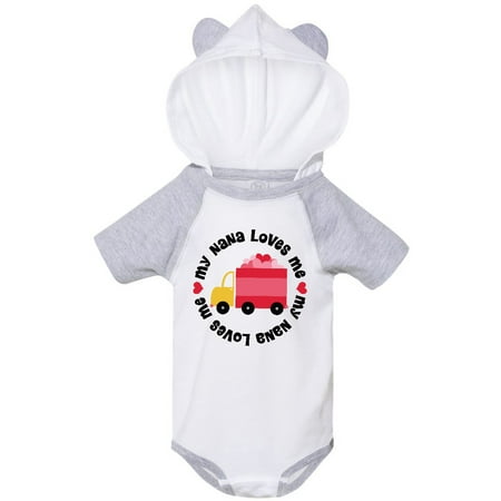 

Inktastic My Nana Loves Me Valentine Gift Baby Boy or Baby Girl Bodysuit
