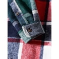 thumbnail image 6 of DOPI Men's Checked Corduroy Shirt, Long Sleeved, Classic Flannel Shirt Button Down Shirt Jacket Daily Coat, 6 of 6