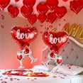 thumbnail image 2 of 2Pcs Valentines Day Heart Balloons Red Love Heart Foil Mylar Balloons for Valentines Day Party Engagement Anniversary Wedding Birthday Decor Supplies, Red, 2 of 5