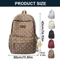 thumbnail image 3 of Women's Casual Nylon Polka Dot Backpack, Fashion Large Everyday Daypack, Coquette Bookpack for Campus Weekend Commute, 3 of 5