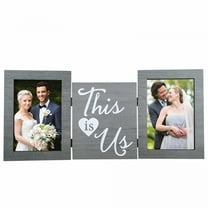 LAMIRO Romantic Couples Wooden Picture Frame, Rustic Wedding Decor, Wedding Picture Frame for Couple, Love Photo Frame for a Wedding or Engagement Gift